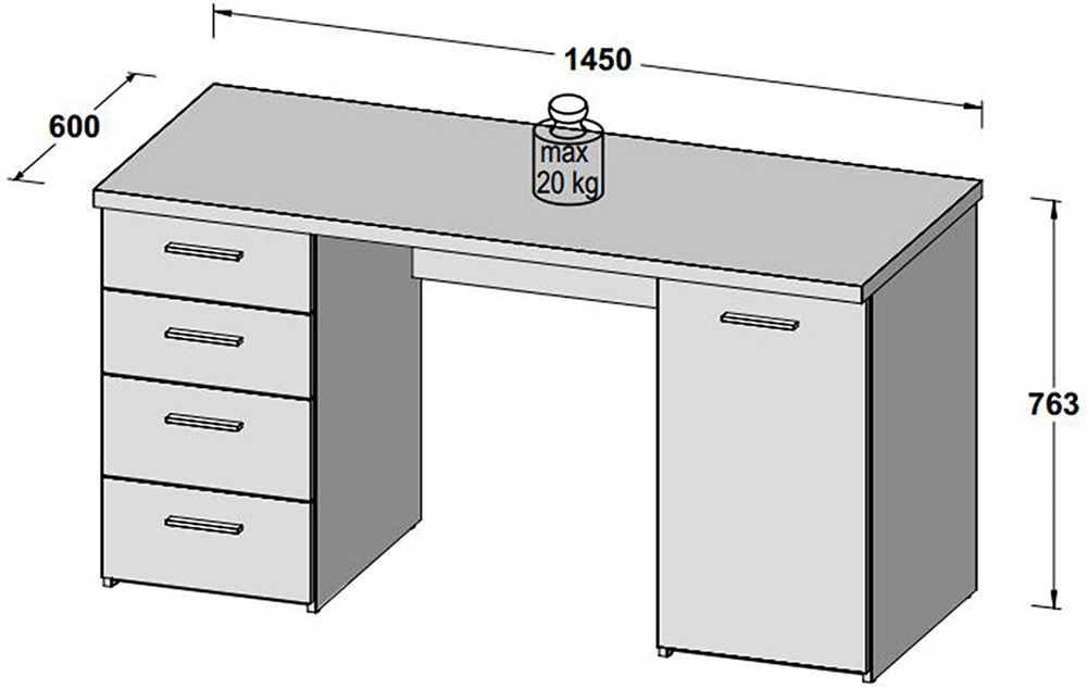 Net 106 - MT 926 Schreibtisch
