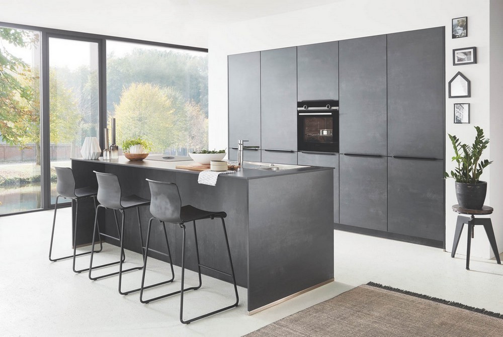 Laser-Jaspis-Wellington Einbauküche